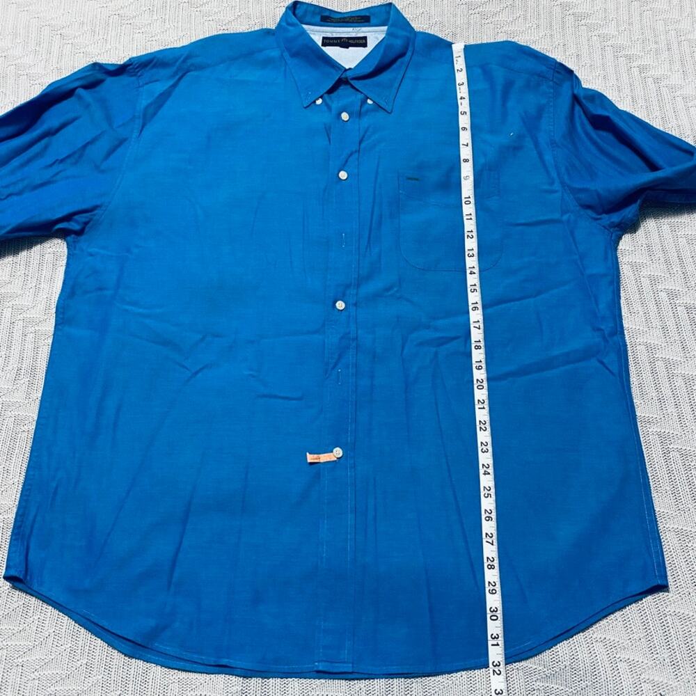 Tommy Hilfiger Solid Blue Button Down - image 7